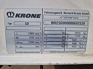 Krone SD Standard bogi XL code