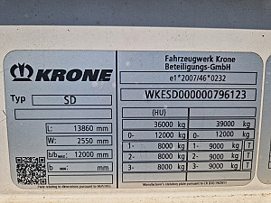 Krone SD LowDeck bogi XL code