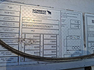 Schmitz S01 XL code Raklaptartó