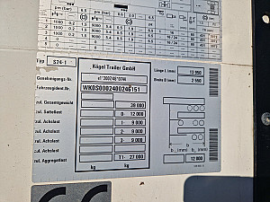 Kögel SN24 Standard bogi