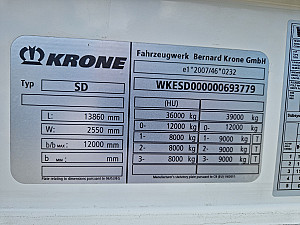 Krone SD Standard bogi XL code