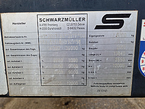 Schwarzmüller S1J Standard Raklaptartó