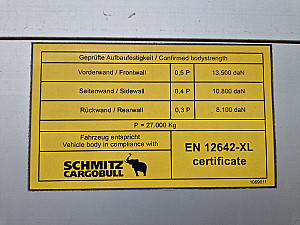 Schmitz S01 XL code Raklaptartó ÚJ ponyva !