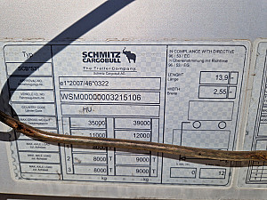 Schmitz Varios XL code ÚJ ponyva !!!!