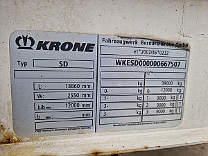 Krone SD Standard bogi XL code