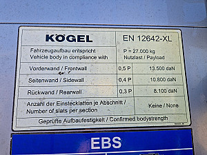 Kögel SN24 LowDeck bogi