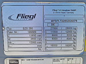 Fliegl 2 tengelyes Quick Lock system mega