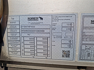 Schmitz SCB XL code dupla bogi Standard