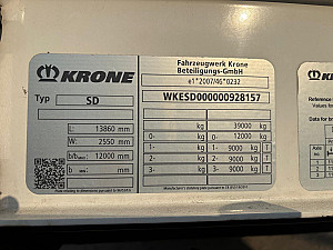 Krone SD Varios XL code kiemelhető tető