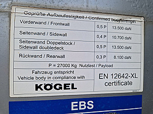 Kögel SN24 Standard bogi