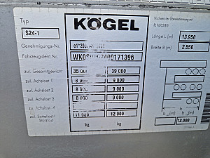 Kögel SN24 Standard bogi